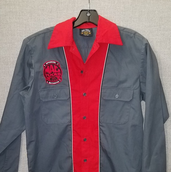 Mens  shirt red & gray - Picture 1 of 2